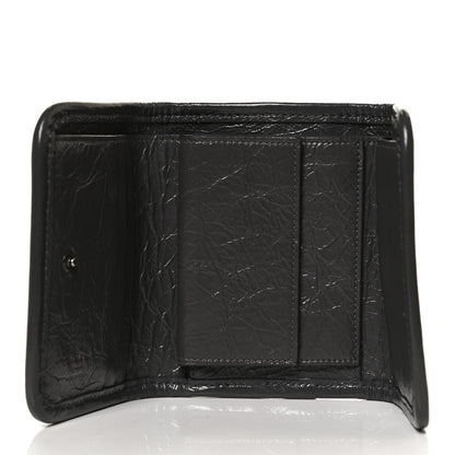 Saint Laurent Crinkled Calfskin Matelasse Monogram Niki Compact Wallet Storm 5 of 8
