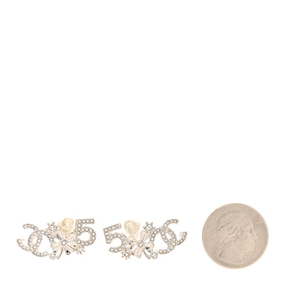 Chanel Crystal Star 5 CC Earrings Silver 2 of 6