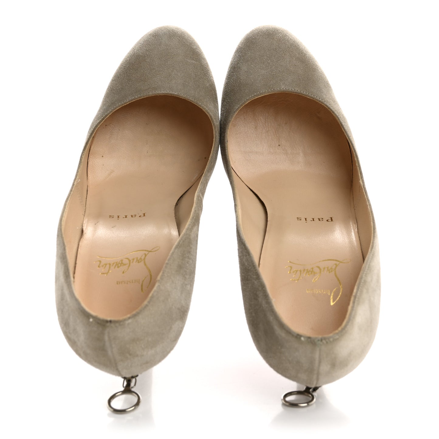 Suede Bianca Back Zip 140 Pumps 36.5 Grey