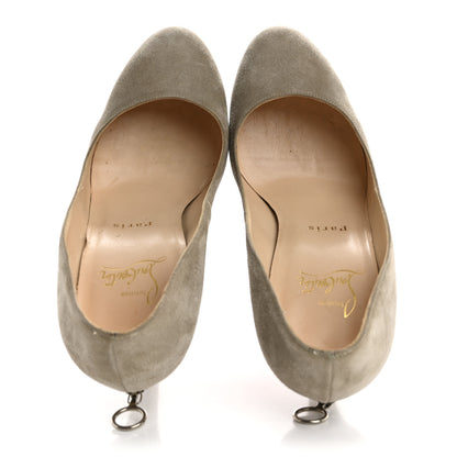 Christian Louboutin Suede Bianca Back Zip 140 Pumps 36.5 Grey 2 of 11