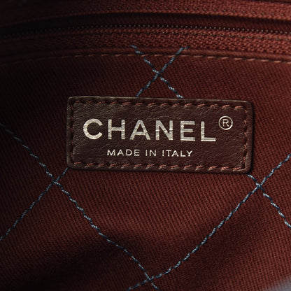Chanel Caviar Quilted Deauville Bowling Bag Blue 6 of 10