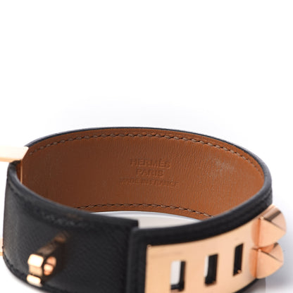 Hermes Madame Calfskin Collier de Chien 24 Bracelet T1 Black 5 of 5