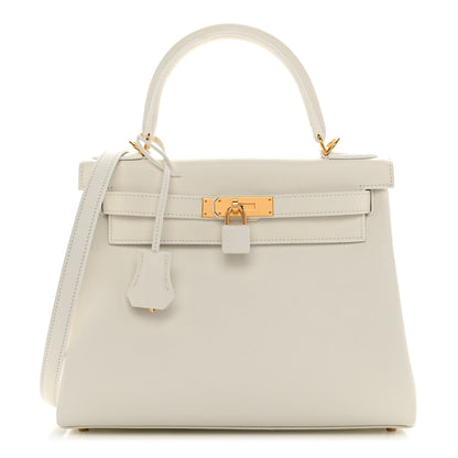 Hermes Evercolor Kelly Retourne 28 White 1 of 9