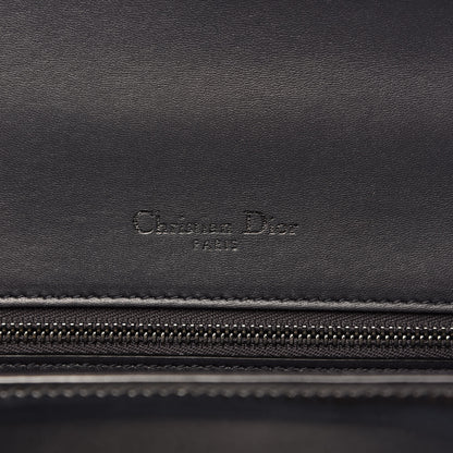 Christian Dior Metallic Patent Micro-Cannage Medium Diorama Flap Bag Onyx Black 8 of 12