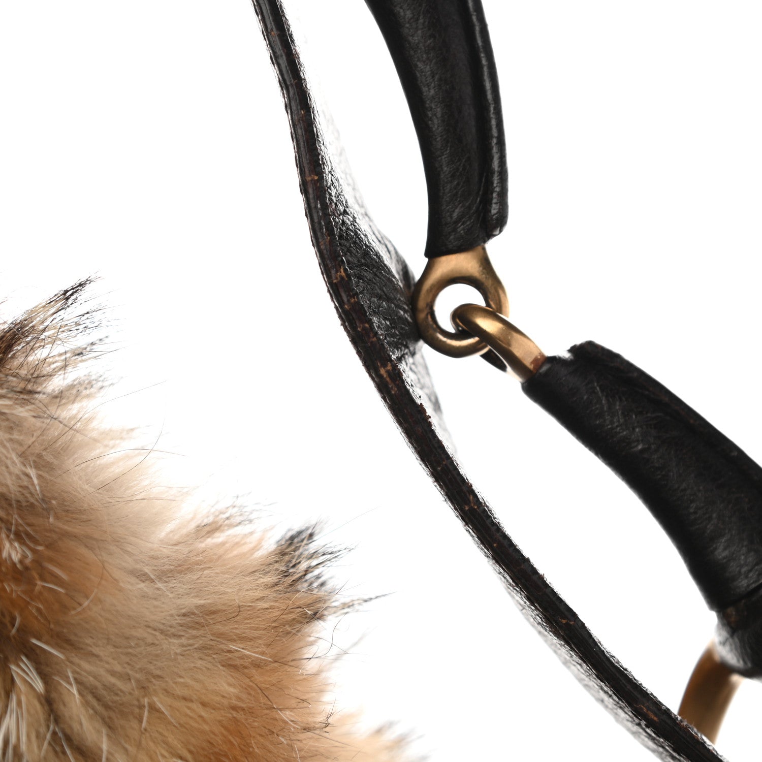 Gucci Raccoon Fur Large Horsebit Chain Hobo Brown 12 of 12