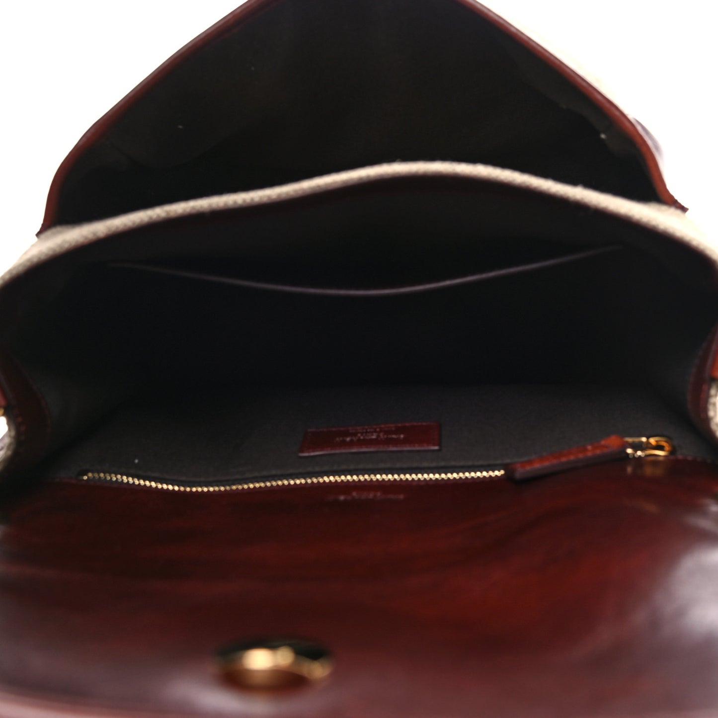 Cotton Canvas Vintage Calfskin Monogram Medium Niki Chain Satchel Natural Chocolate