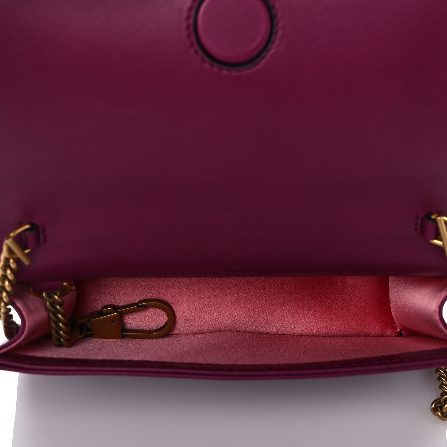 Gucci Velvet Matelasse GG Marmont Mini Bag Fuchsia Violet Cyclamen 5 of 9