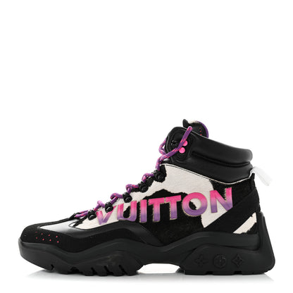 Louis Vuitton Pony Hair Calfskin Millenium Ankle Boots 8 Black 1 of 8