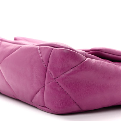 Chanel Lambskin Quilted Medium Chanel 19 Flap Purple 10 of 12