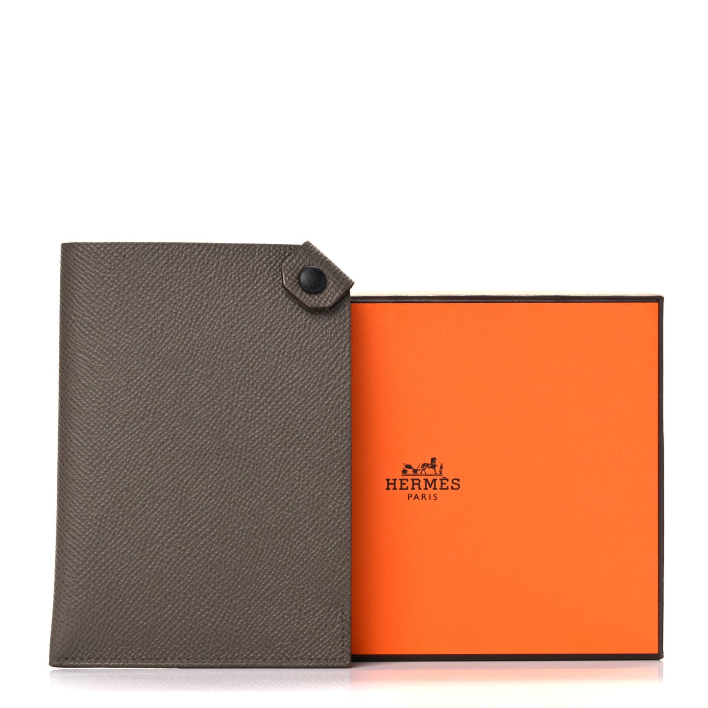 Epsom Tarmac Dot PM Passport Holder Etain Black