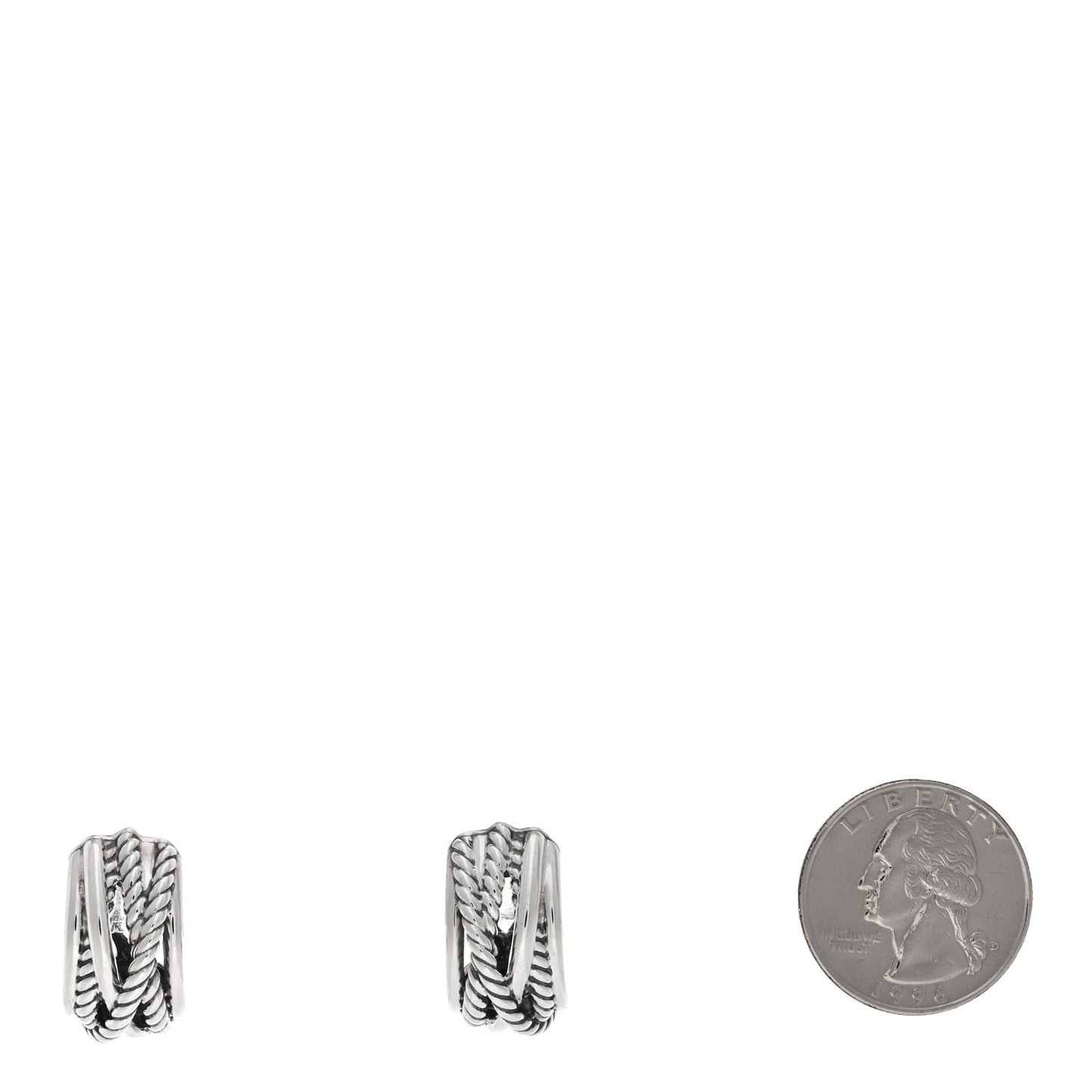 Sterling Silver Crossover Shrimp Earrings