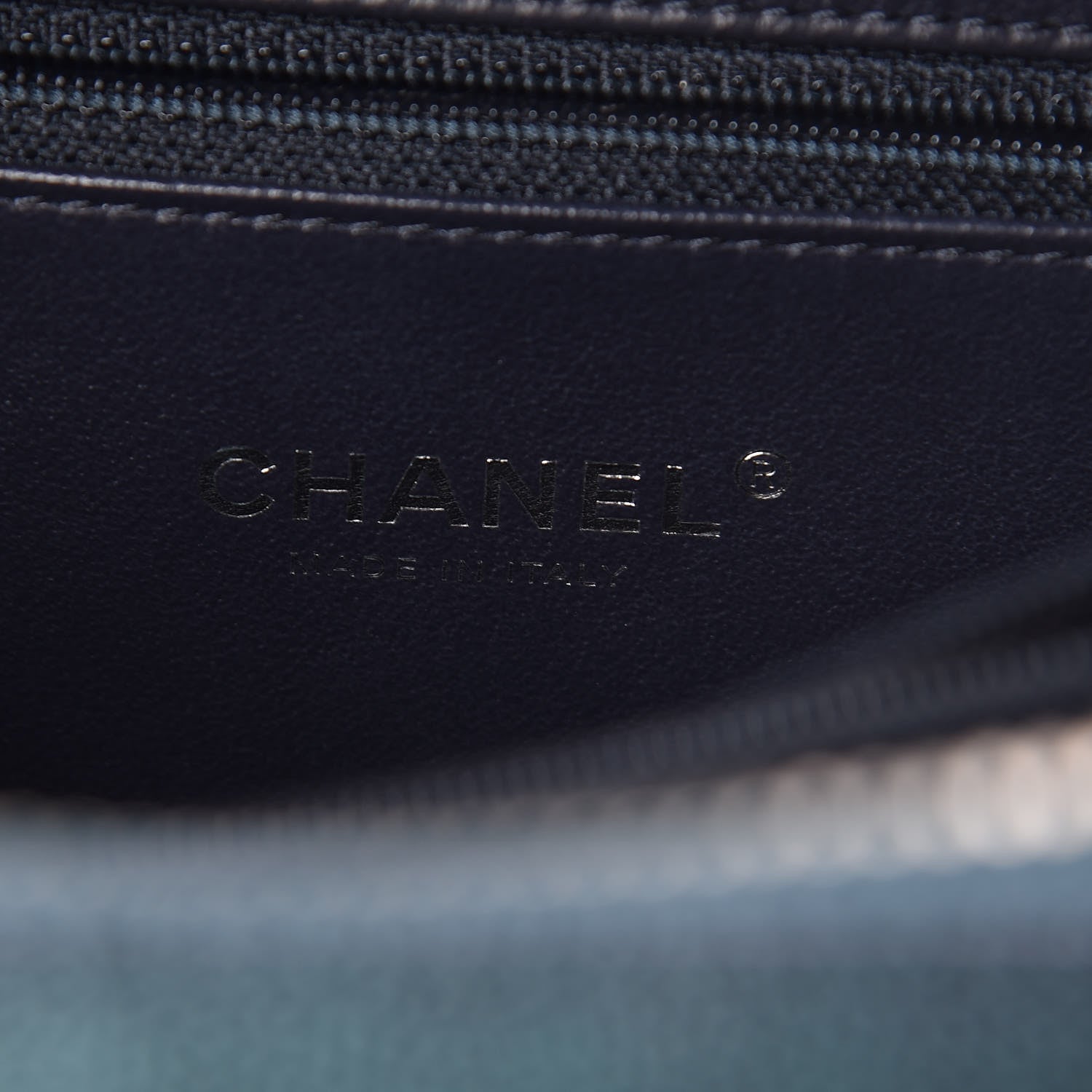 Chanel Iridescent Caviar Quilted Medium CC Filigree Vanity Case Dark Turquoise 6 of 11