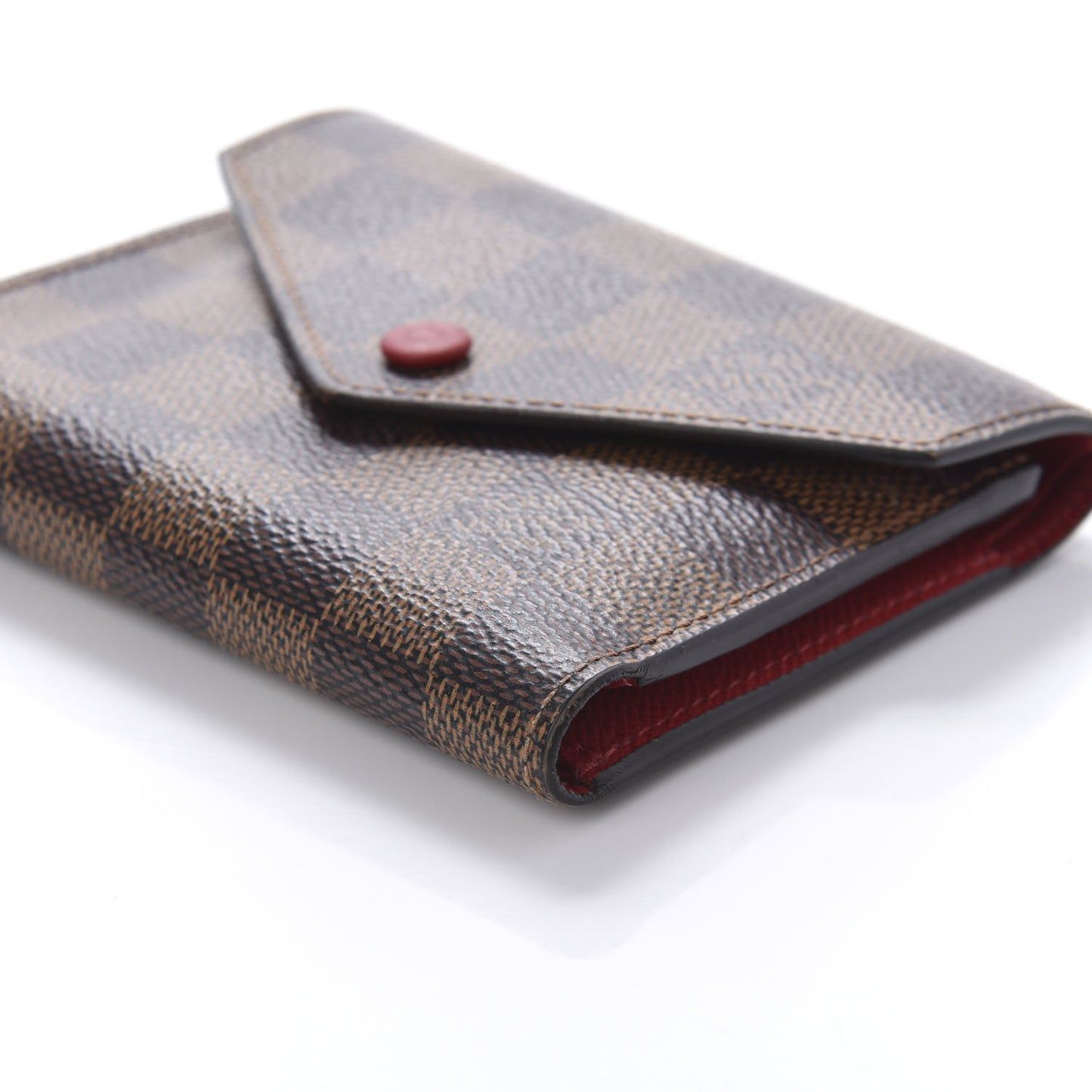 Damier Ebene Victorine Wallet Red