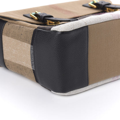 Burberry Canvas Mega Check Large Baildon Messenger Bag Black 6 of 11