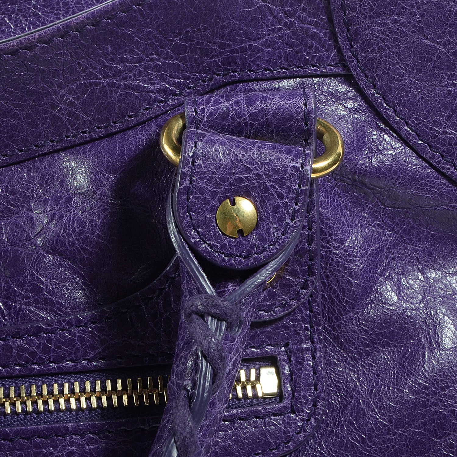 Balenciaga Agneau Velo Gold Hardware Dark Violet 12 of 12