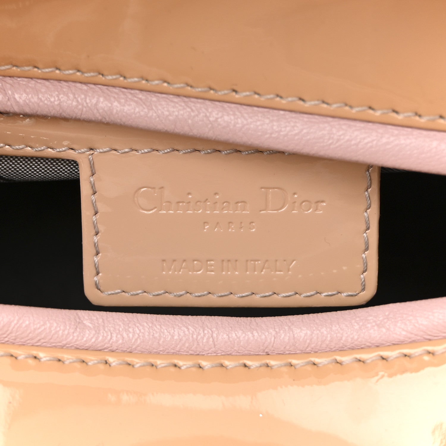 Christian Dior Patent Cannage Medium Lady Dior Beige 6 of 15
