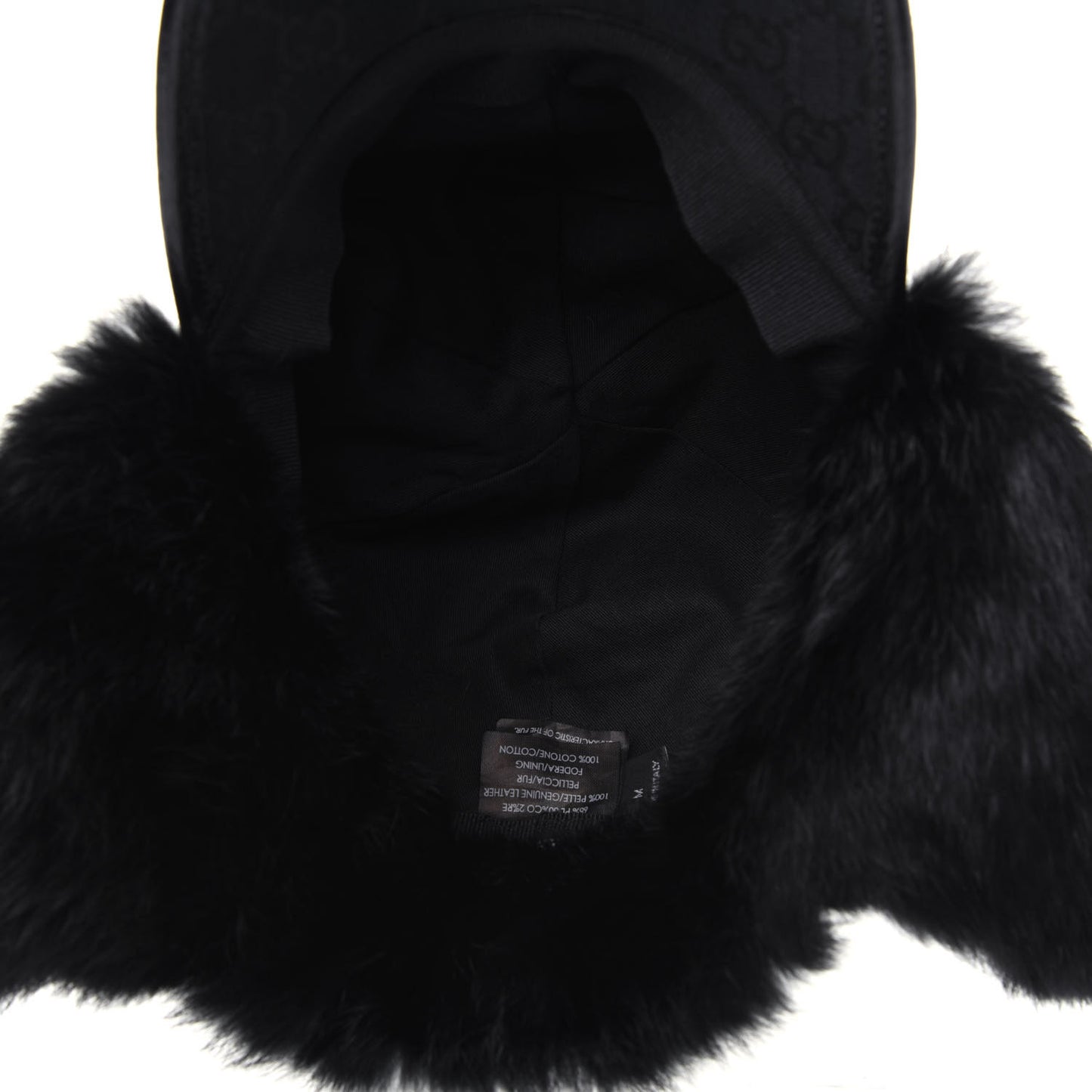 Monogram Fur Baseball Hat M Black