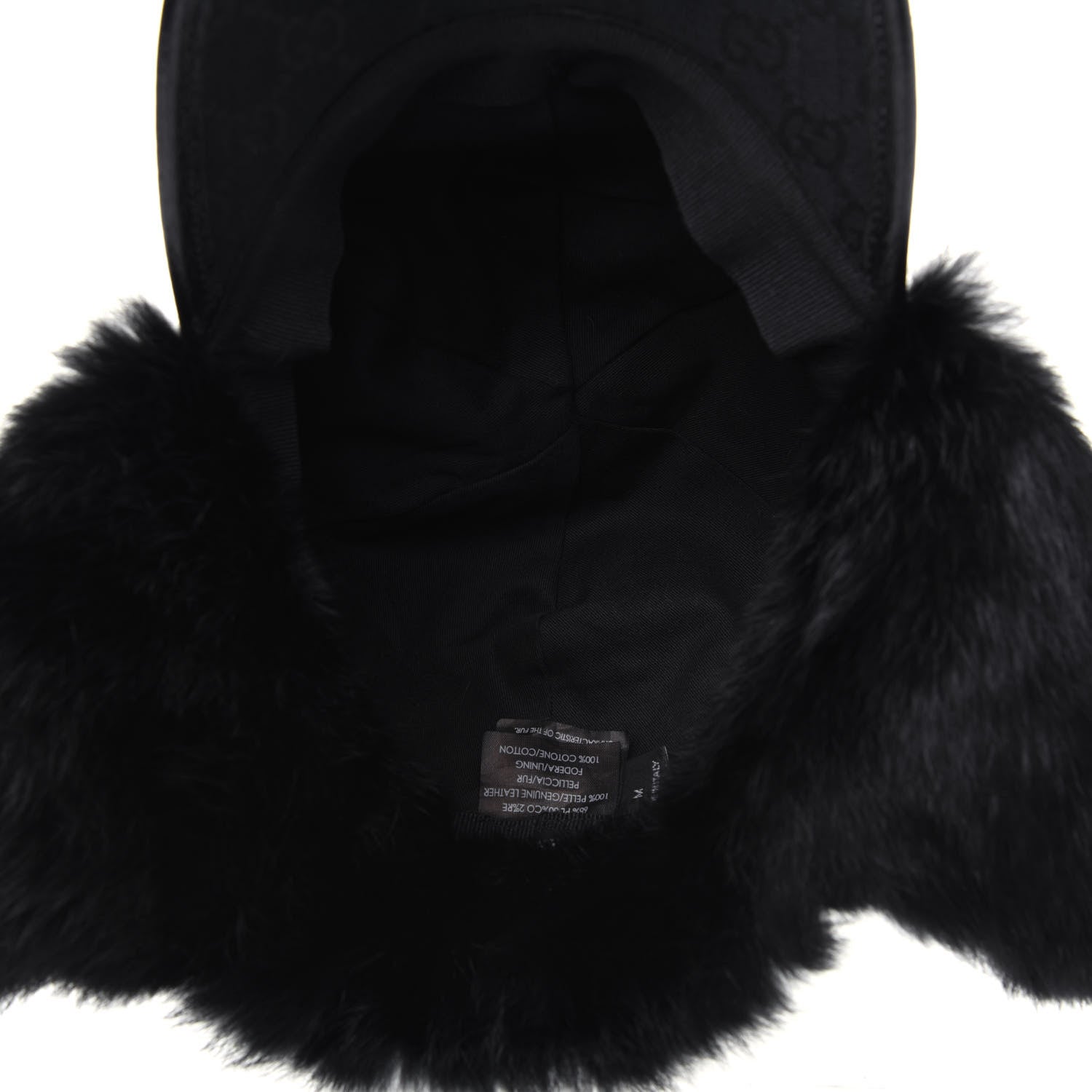Gucci Monogram Fur Baseball Hat M Black 7 of 10