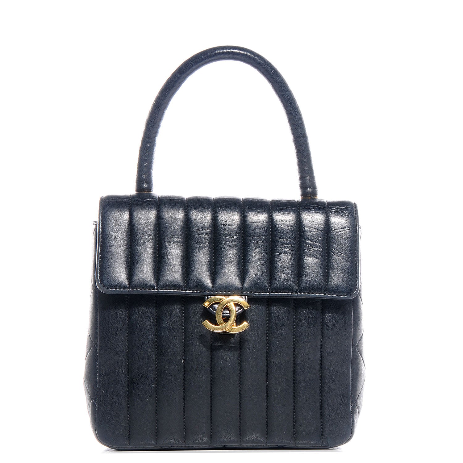 Chanel Lambskin Vertical Quilted Kelly Flap Bag Black 1 of 7