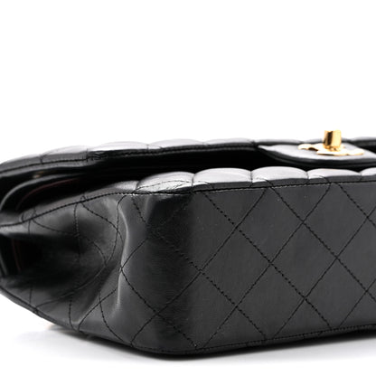 Chanel Lambskin Quilted Medium Double Flap Black 9 of 10