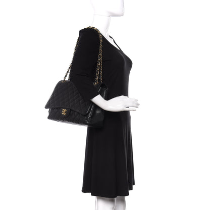 Chanel Caviar Quilted Maxi Single Flap Black 2 of 9