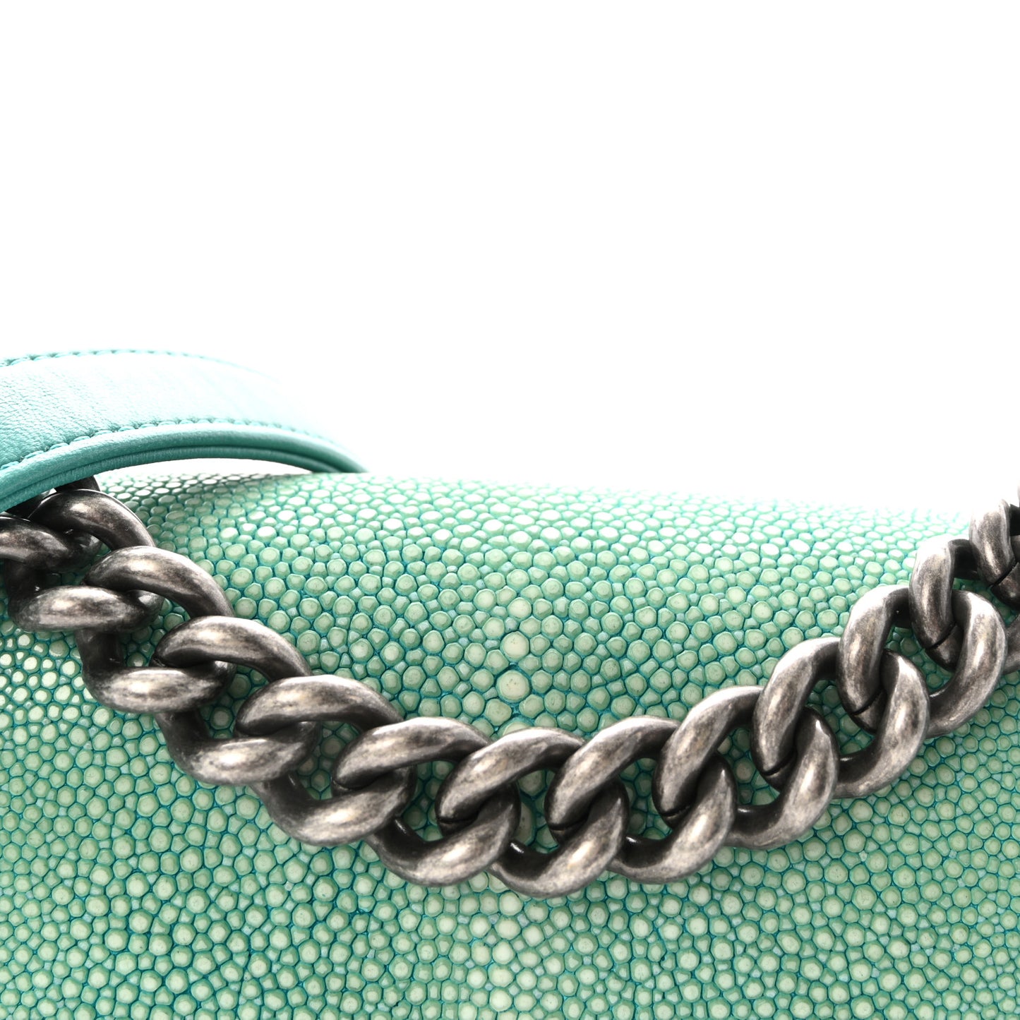 Galuchat Stingray Small Boy Flap Turquoise