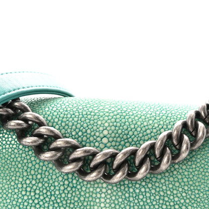 Chanel Galuchat Stingray Small Boy Flap Turquoise 8 of 10