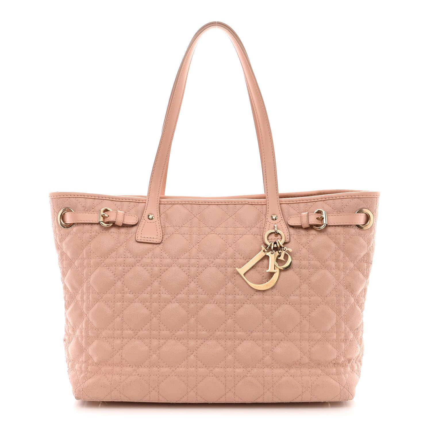 Christian Dior Coated Canvas Cannage Medium Panarea Tote Rosato 1 of 20