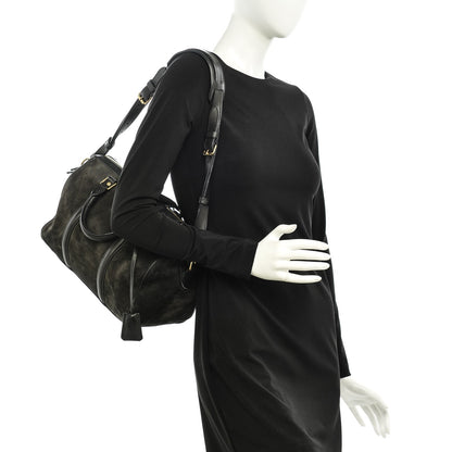 Louis Vuitton Suede Calfskin SC Bag MM Asphalt 2 of 9