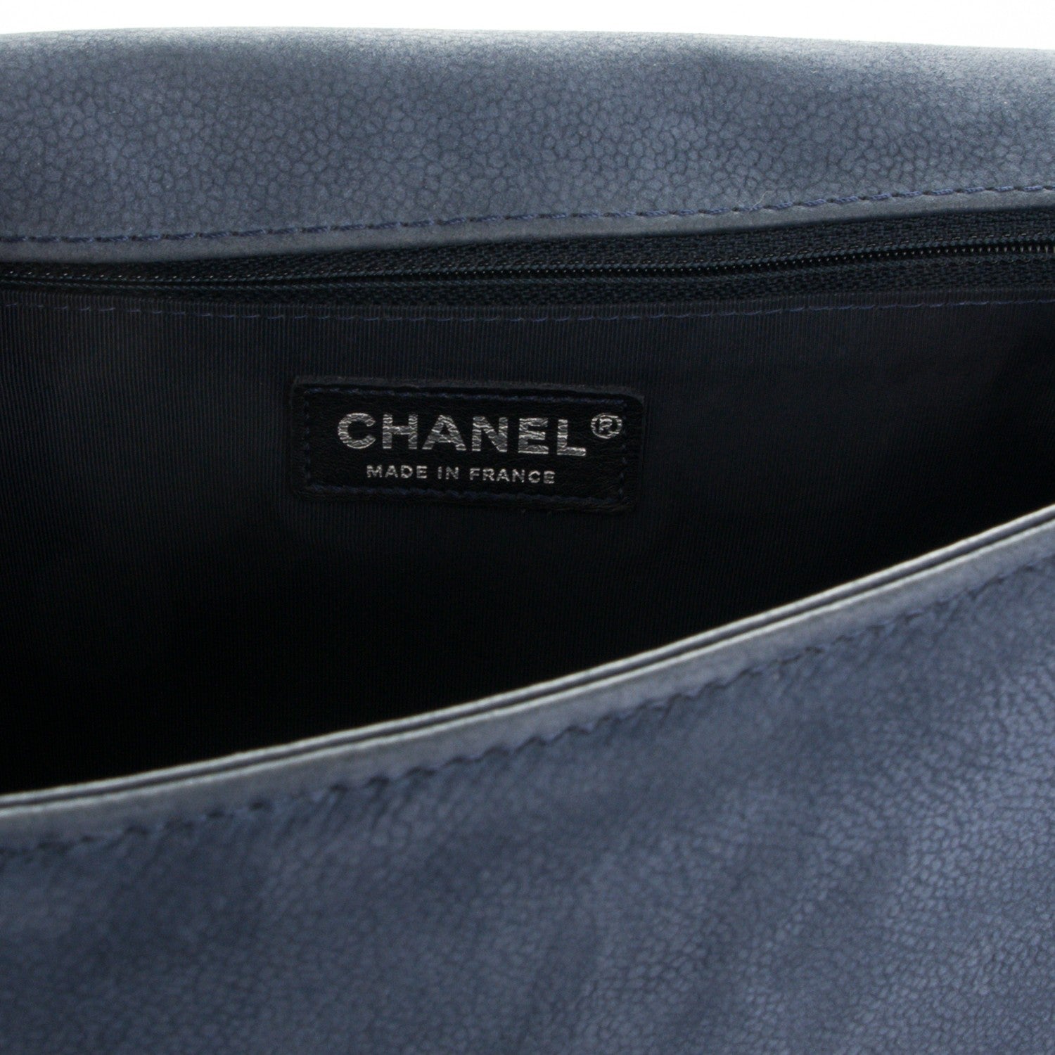 Chanel Iridescent Caviar Quilted Large Boy Flap Navy Blue 9 of 11