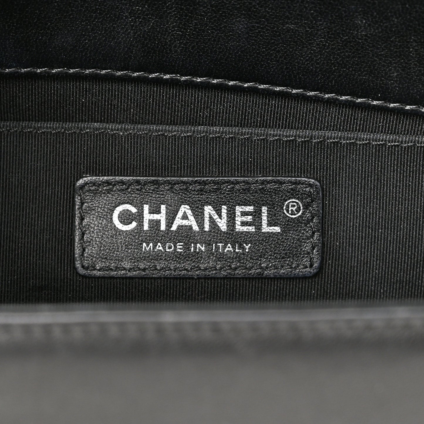 Lambskin Quilted Medium Boy Flap Black