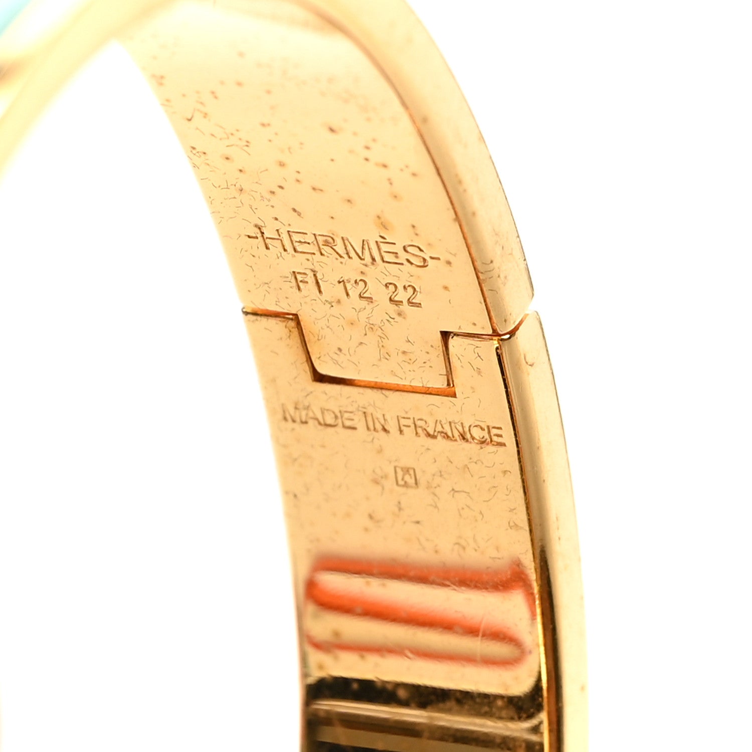 Hermes Enamel Narrow Clic Clac H Bracelet PM Aqua 4 of 4