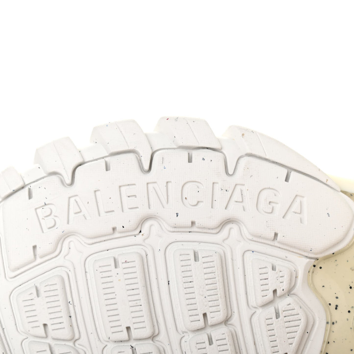 Rubber Mesh Fabric Monocolor Recycled Sole Womens Track Sneakers 39 White
