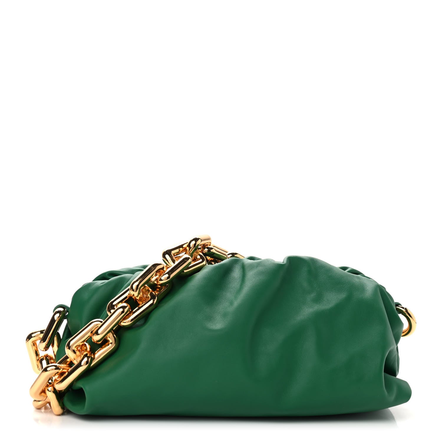Bottega Veneta Calfskin The Pouch Chain Racing Green 1 of 9