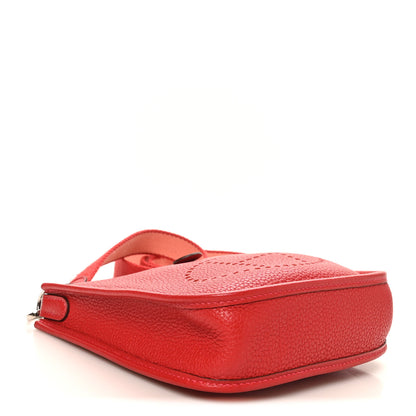Hermes Taurillon Clemence Amazone Evelyne TPM Rouge Casaque Crevette 4 of 10