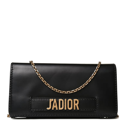 Christian Dior Smooth Calfskin J'adior Croisiere Chain Wallet Black 1 of 13