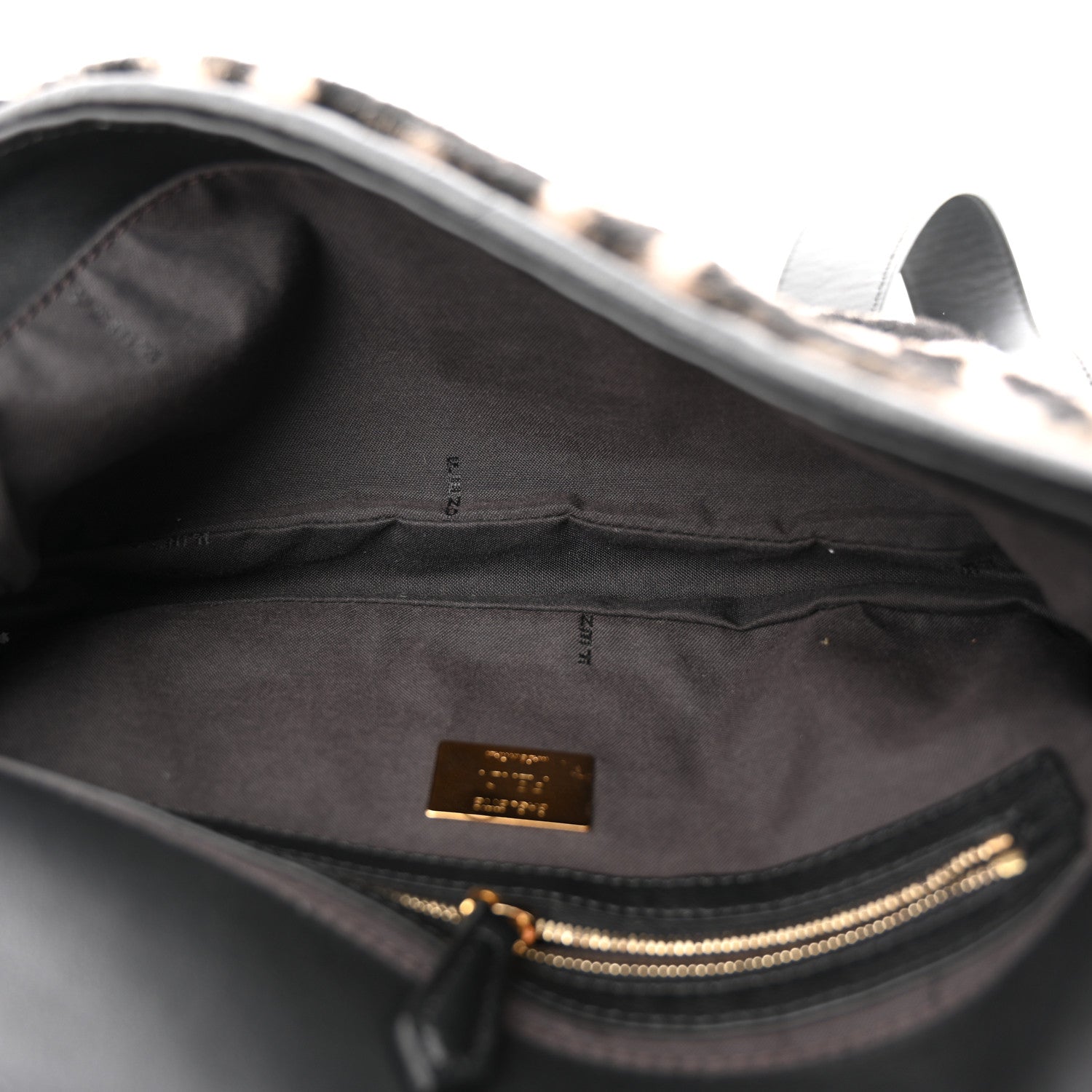 Fendi Shearling Vitello Dolce Macro FF 1974 Baguette White Ice 5 of 10