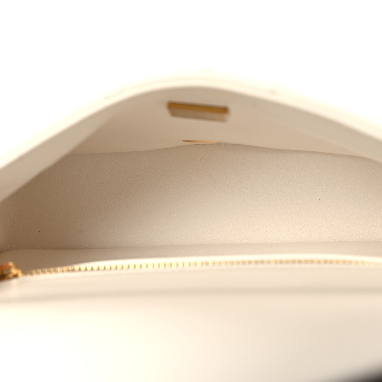 Lambskin Resin Quilted Top Handle Flap White