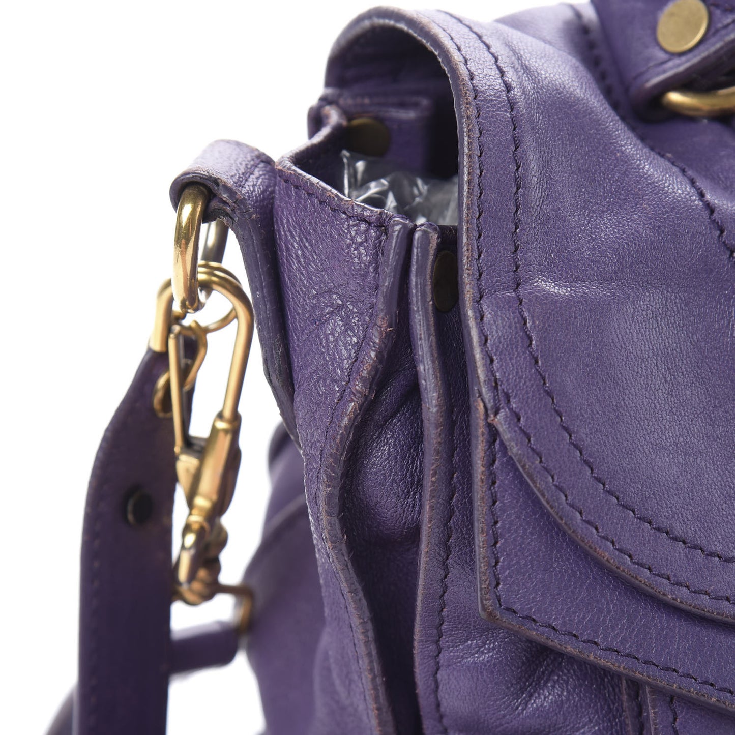 Lambskin Medium PS1 Satchel Purple Rain
