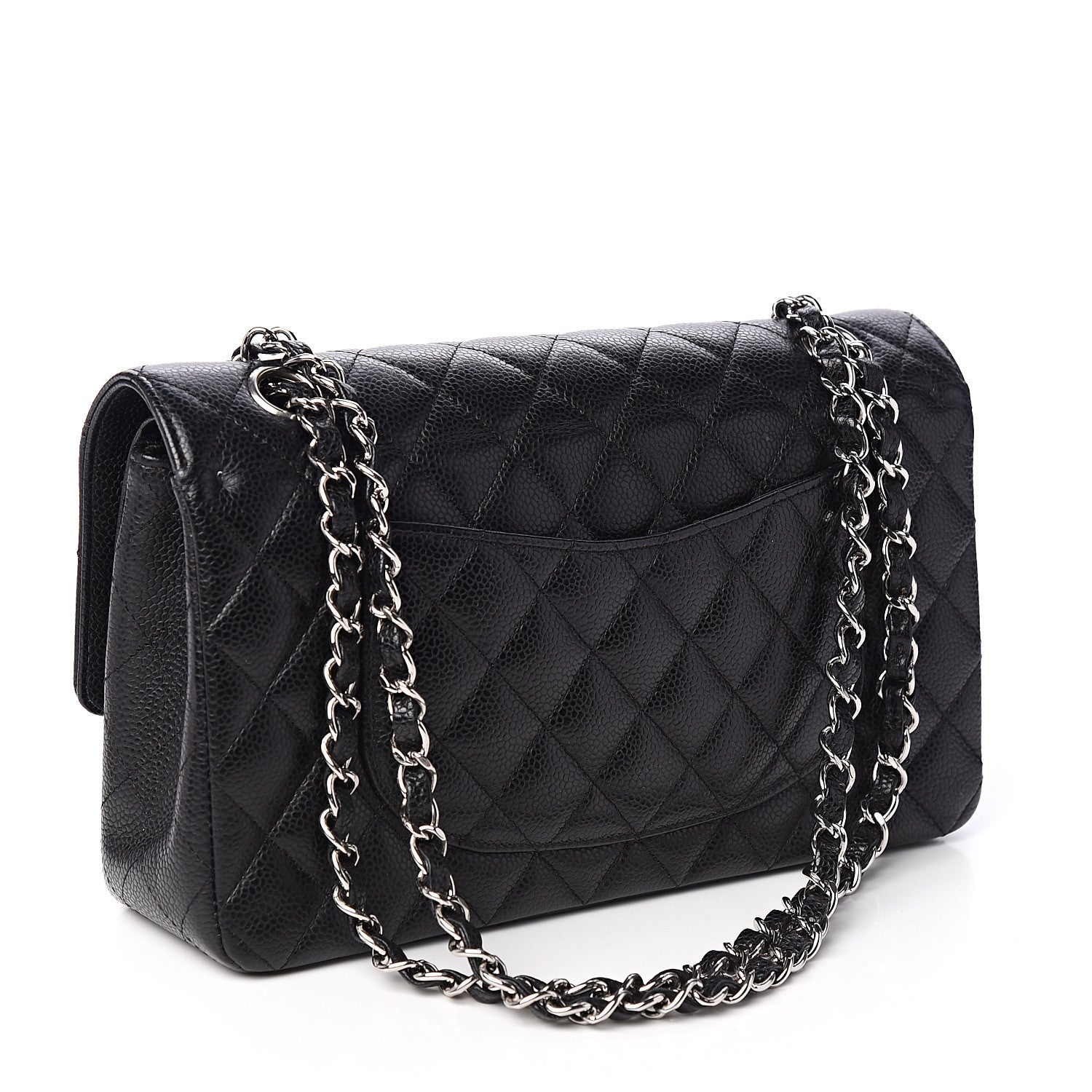 Chanel Caviar Quilted Medium Double Flap Black 2 of 12
