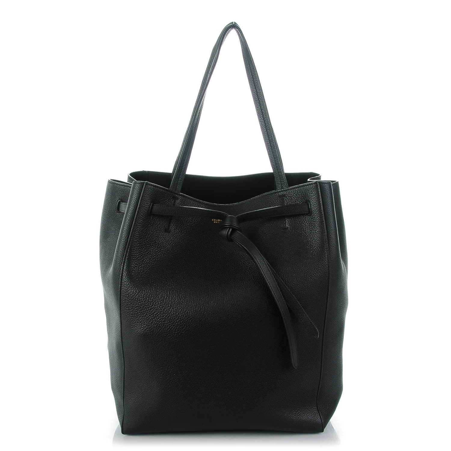 Celine Soft Grained Calfskin Medium Belt Cabas Phantom Black 1 of 7