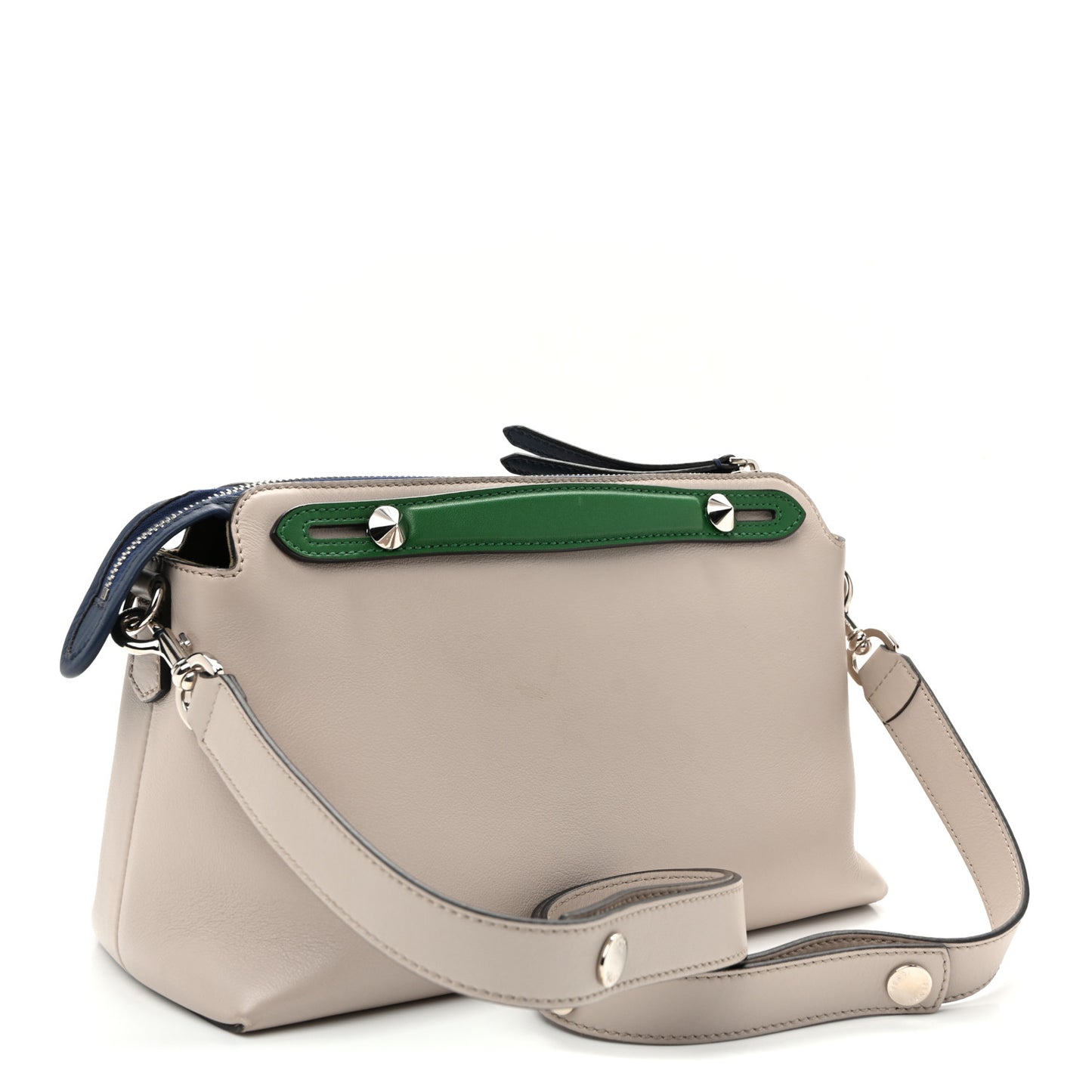 Vitello Dolce 4 Color Medium By The Way Boston Bag Grigio Polvere Emerald Multicolor