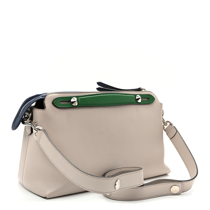 Fendi Vitello Dolce 4 Color Medium By The Way Boston Bag Grigio Polvere Emerald Multicolor 3 of 10