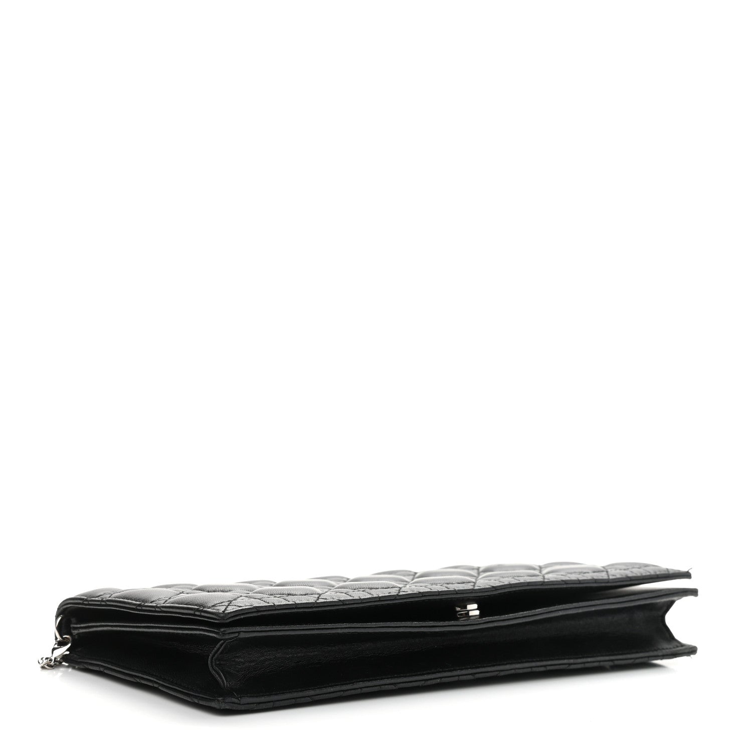 Christian Dior Lambskin Cannage Lady Dior Convertible Clutch Black 4 of 21