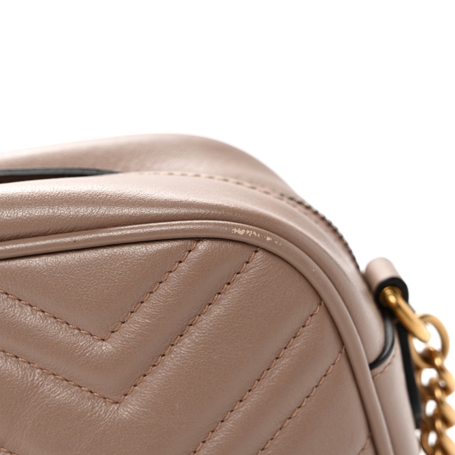 Gucci Calfskin Matelasse Small GG Marmont Chain Shoulder Bag Porcelain Rose 11 of 11