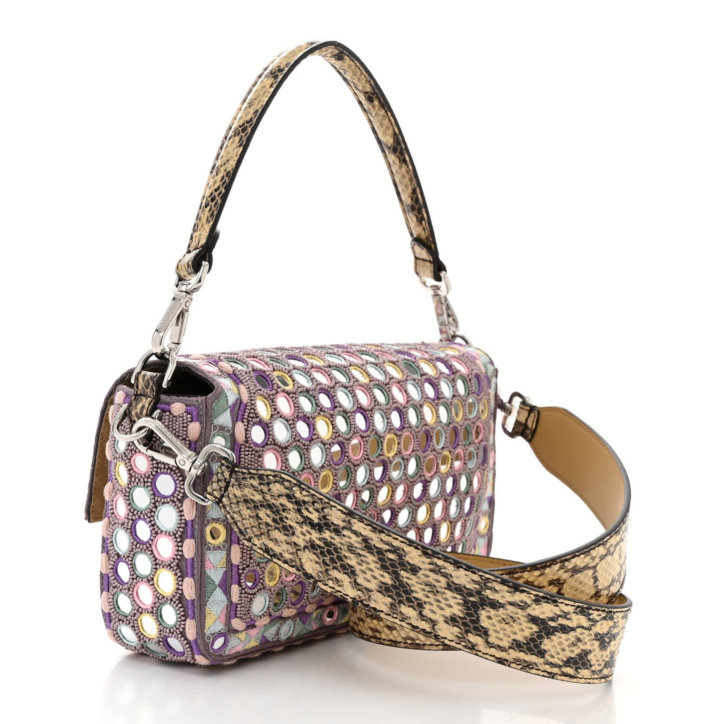 Elaphe Mirror Specchietti Embroidered Re-Edition Baguette Multicolor