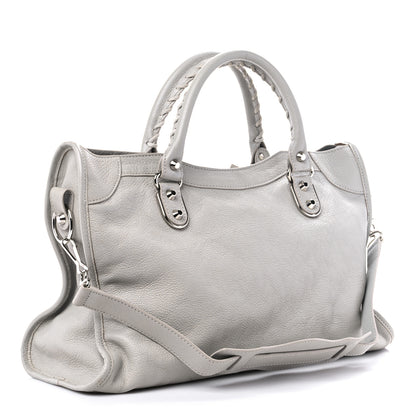 Balenciaga Chevre Silver Metallic Edge Hardware City Gris Glace 3 of 12