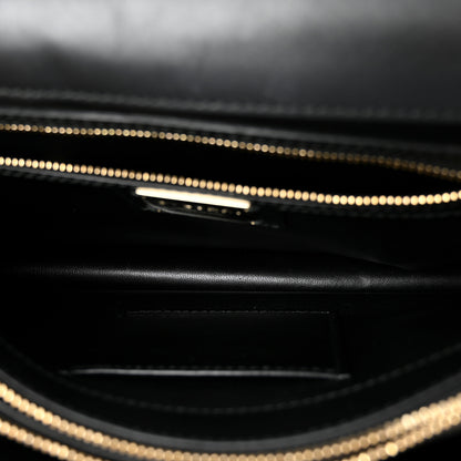 Bulgari Calfskin Karung Studded Serpenti Forever Shoulder Bag Black Pink Multicolor 6 of 11