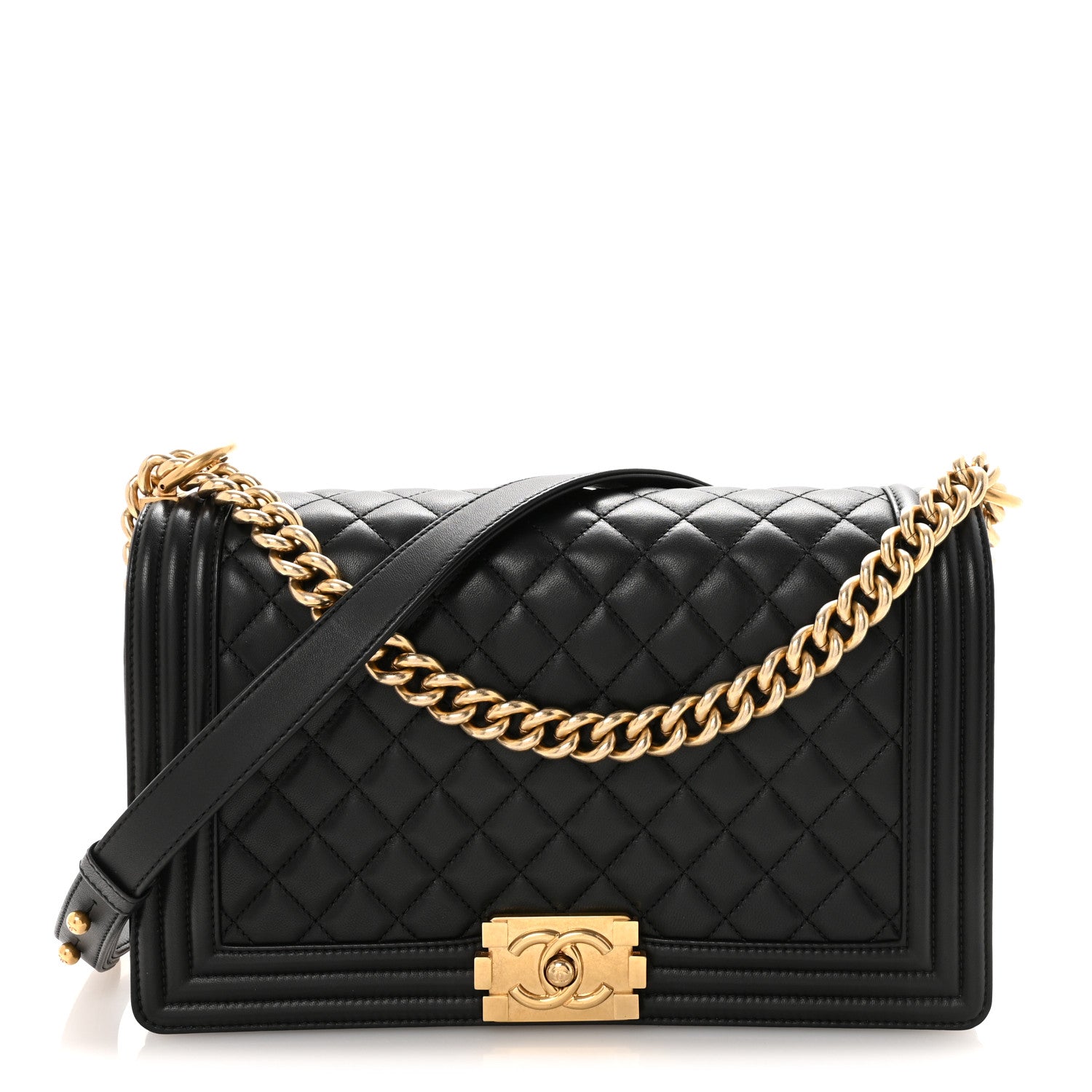 Chanel Lambskin Quilted New Medium Boy Flap Black 1 of 11