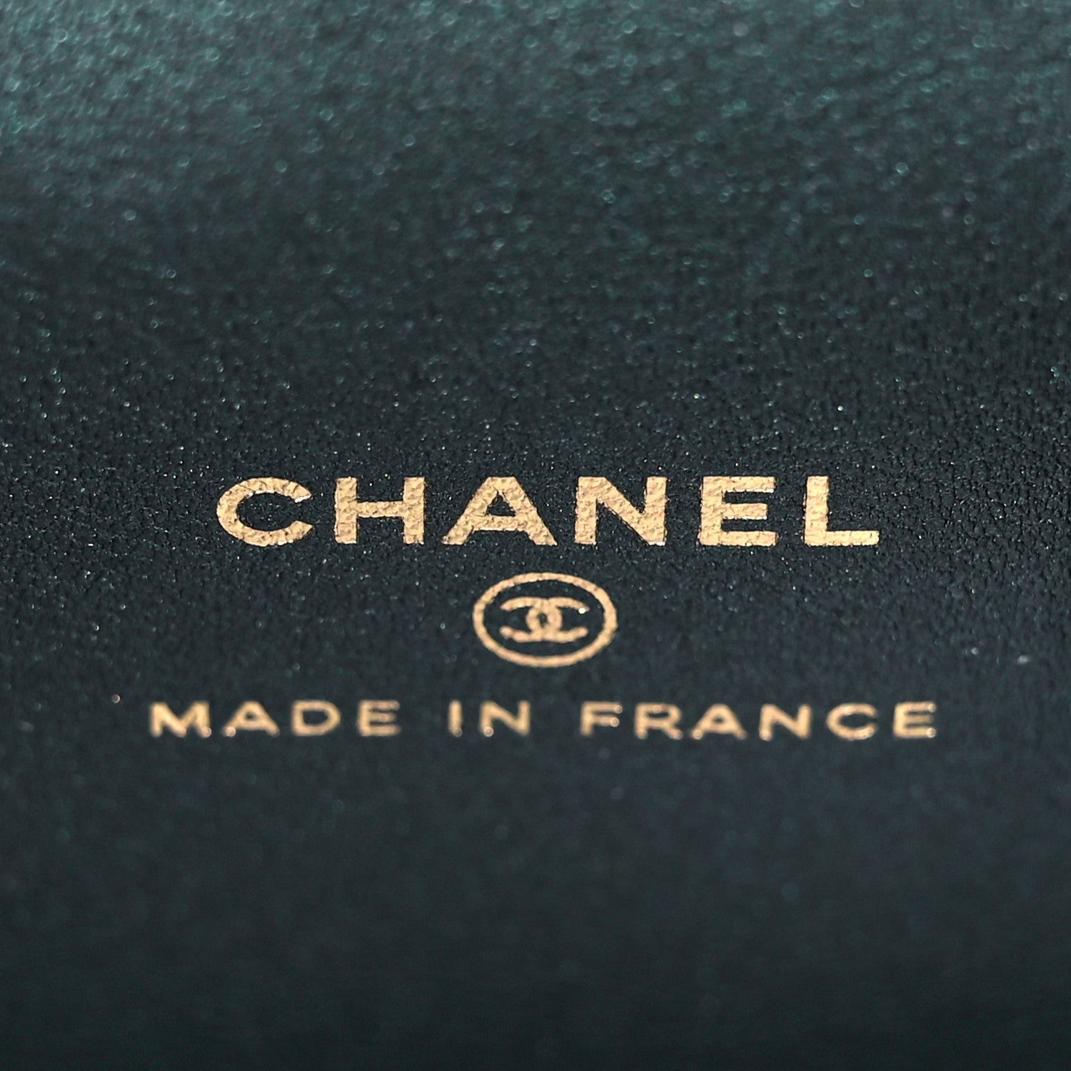 Chanel Iridescent Lambskin Quilted Mini Top Handle Vanity Case With Chain Dark Green 6 of 10